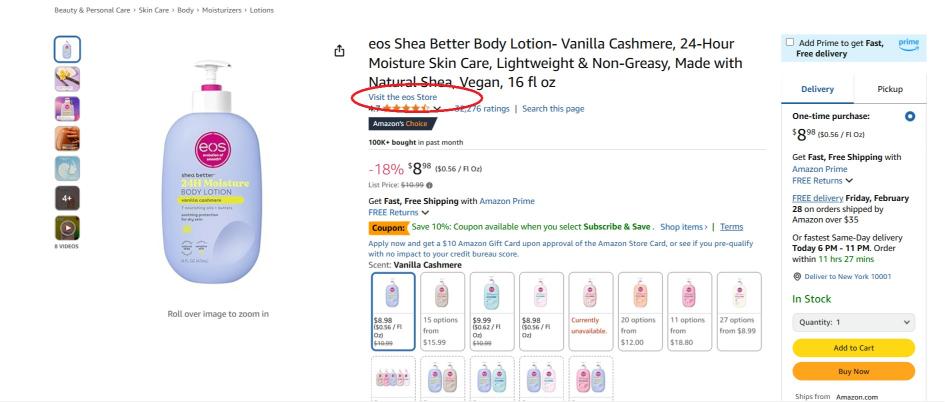 eos shea butter body lotion